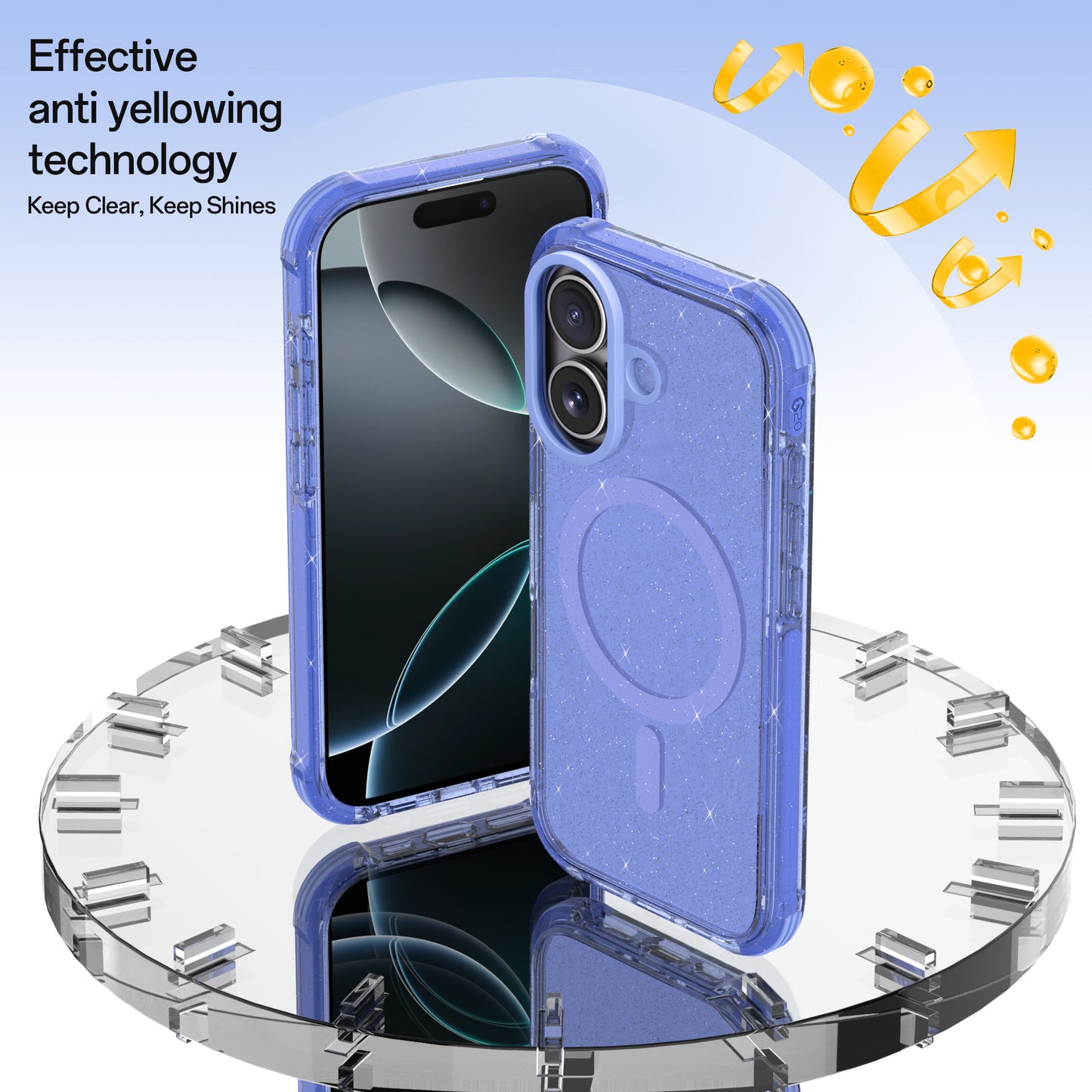 GLITTER MAGSAFE BLUE - IPHONE 16