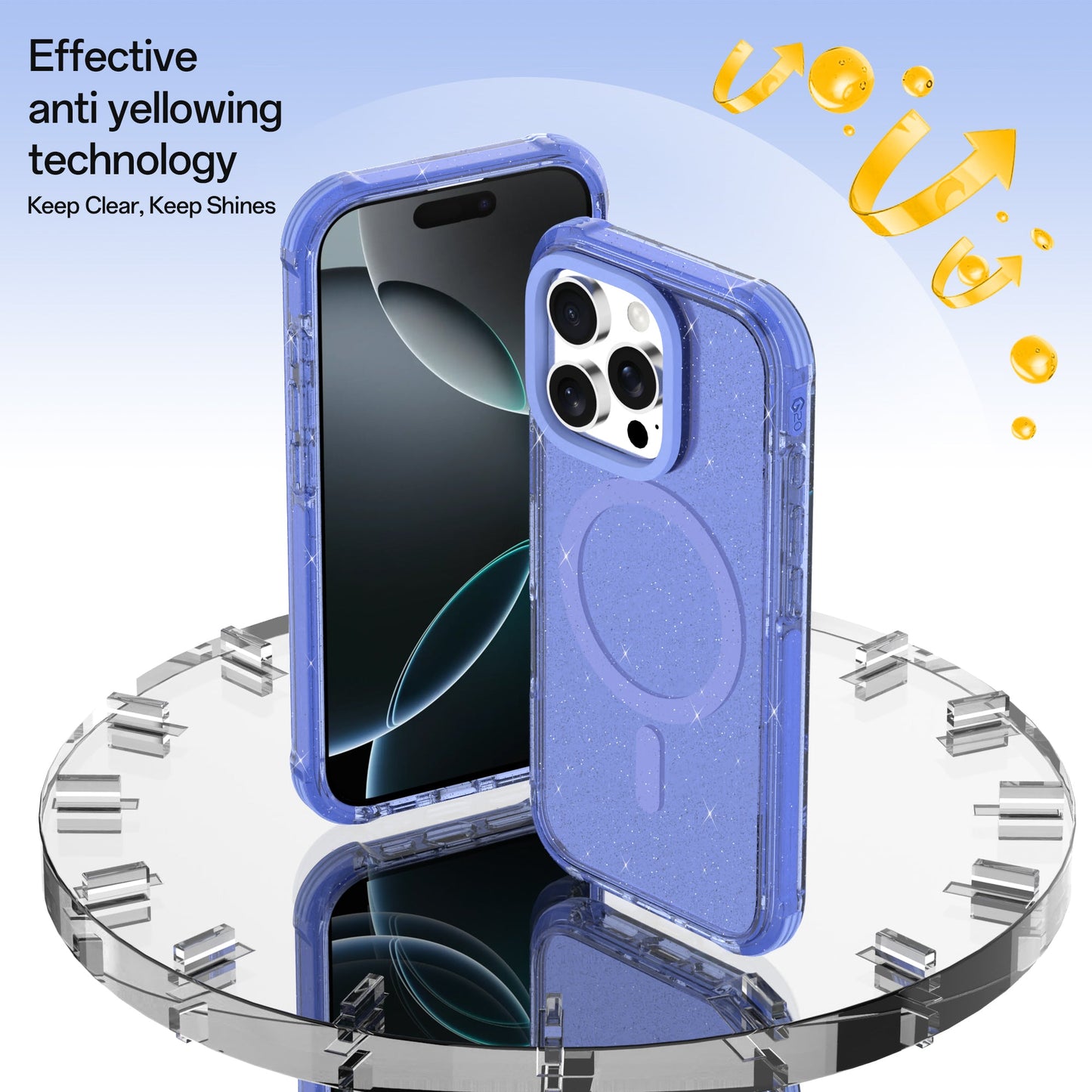 GLITTER MAGSAFE BLUE - IPHONE 16 PRO