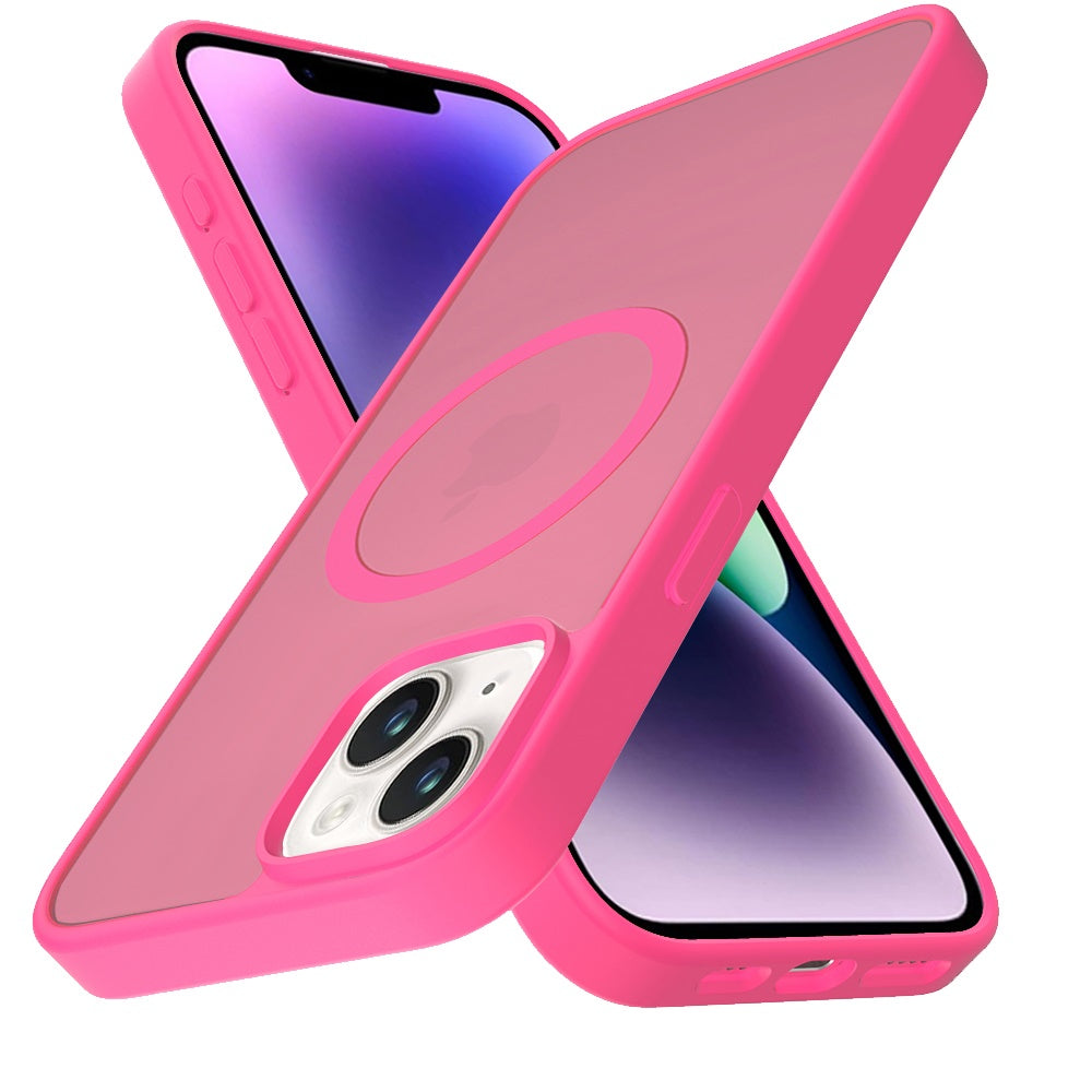 Magnetic Circle Smooth Matte Hotpink - iPhone 13/14