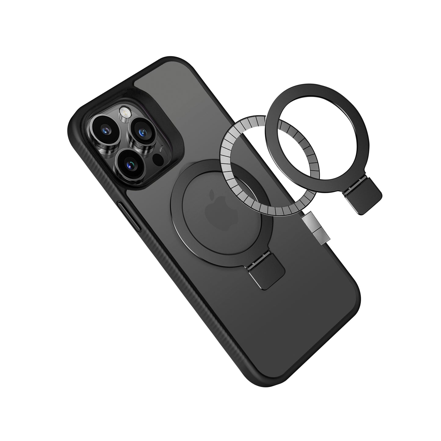 Magnetic Circle Skin Touch Feel Black - iPhone 15