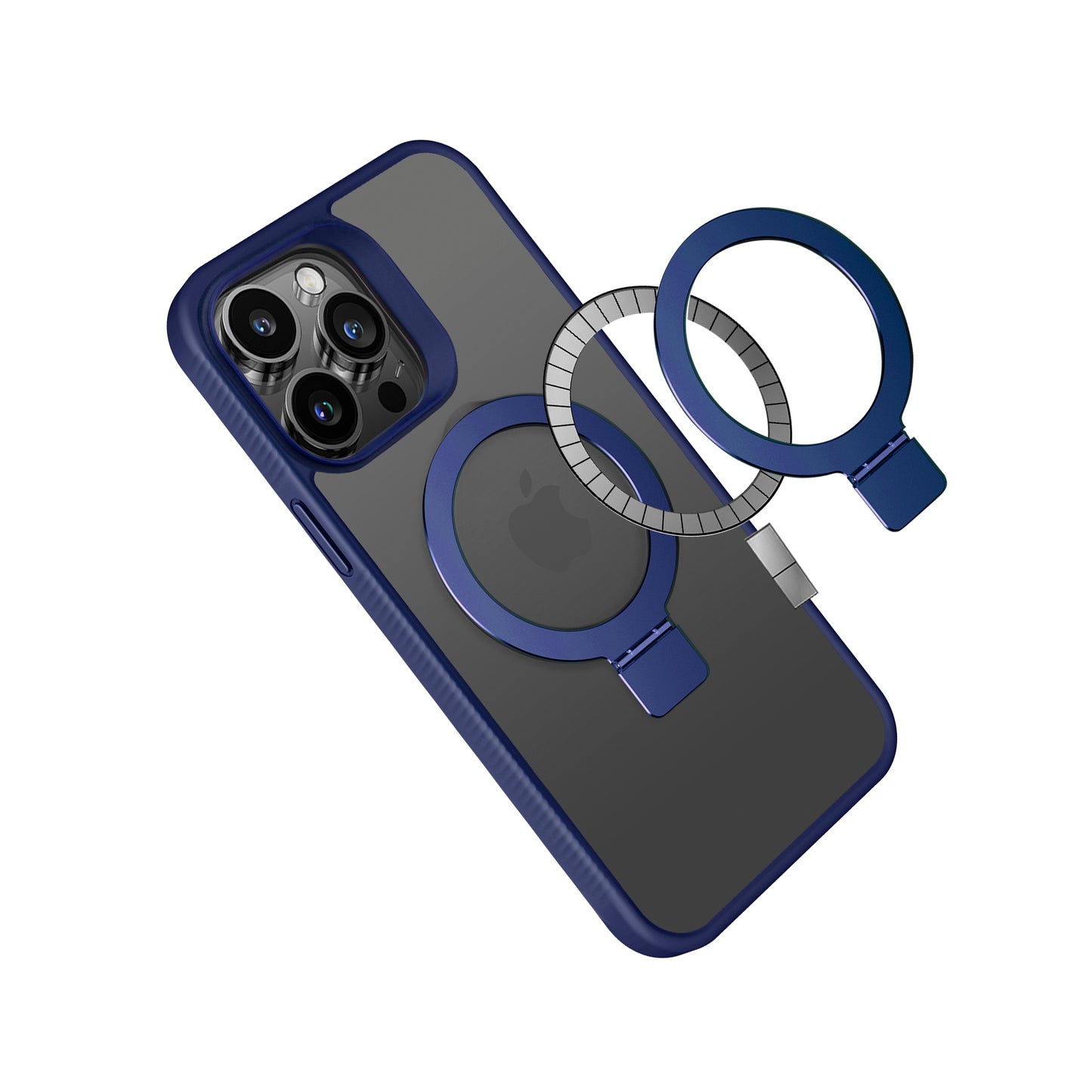 Magnetic Circle Skin Touch Feel Blue - iPhone 15