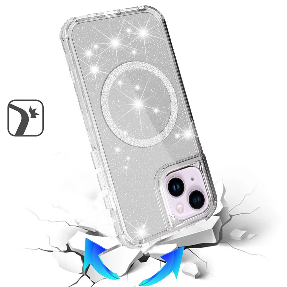 Magnetic Ring Glitter 3in1 Clear - iPhone13/14