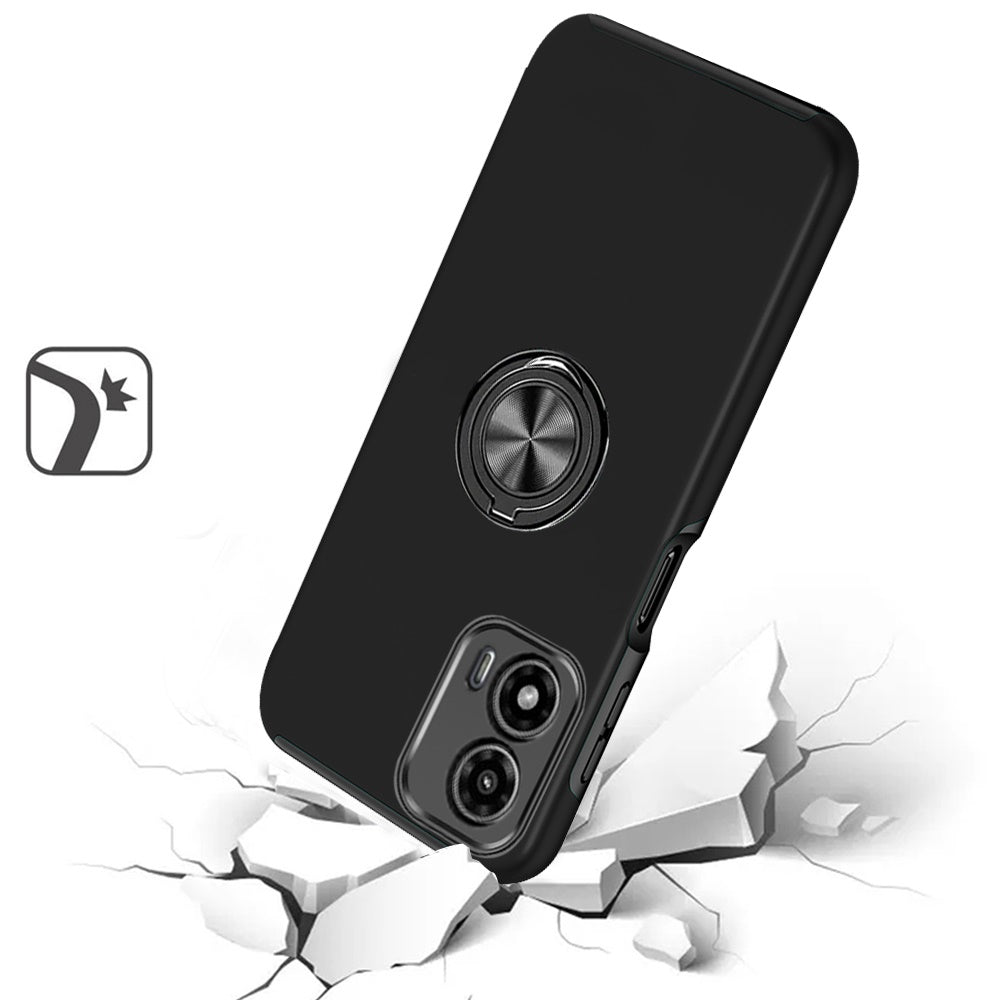 Painted Magnetic Ring Stand Black - Motorola Moto G Stylus 5G 2024