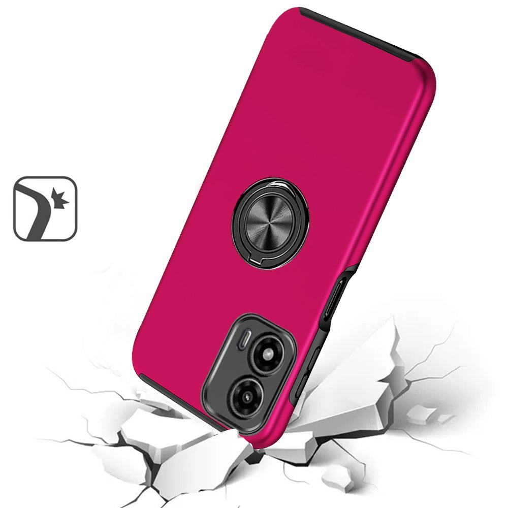 Painted Magnetic Ring Stand Hotpink - Motorola Moto G Stylus 5G 2024