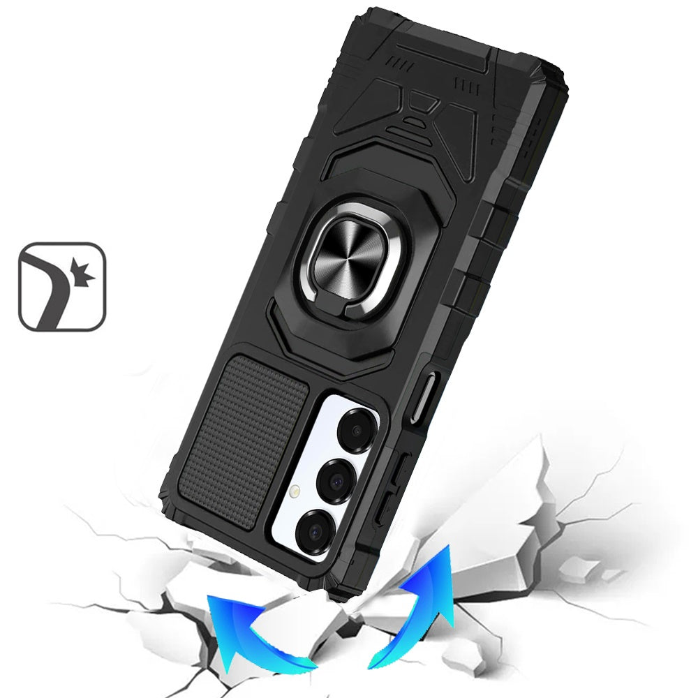 Magnetic Ring Stand Case Black - Samsung A16 5G