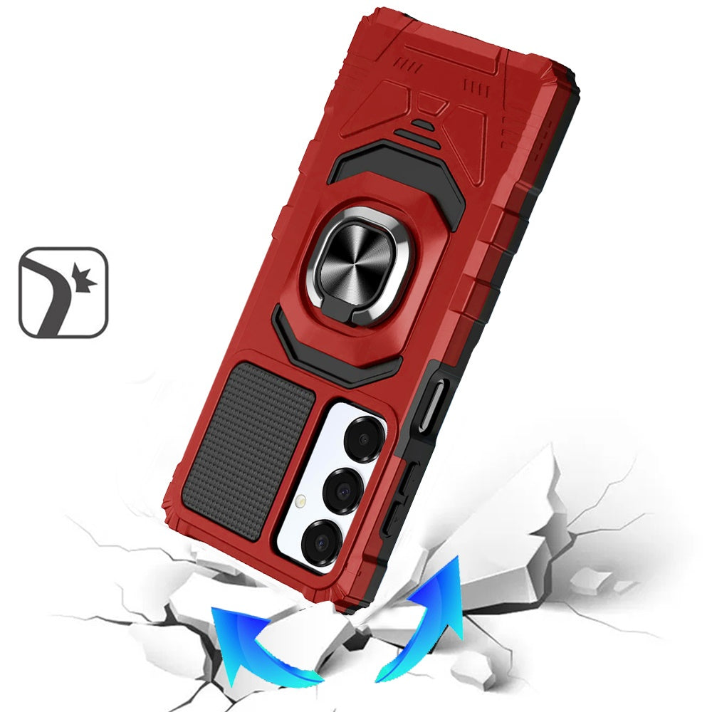 Magnetic Ring Stand Case Red - Samsung A16 5G