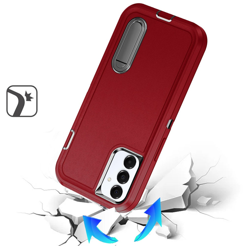 3in1 Stand Cover Case Red/Black - Samsung A16 5G