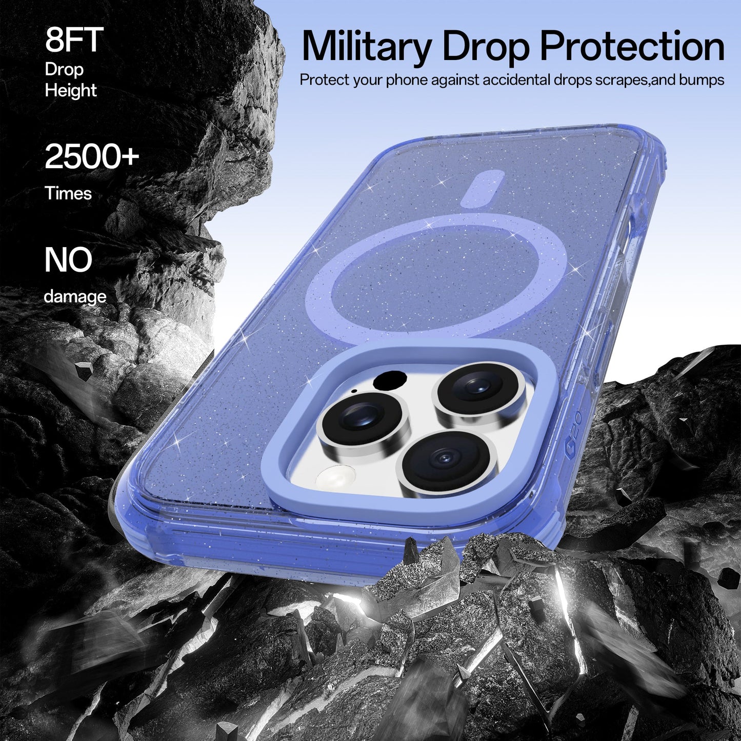 GLITTER MAGSAFE BLUE - IPHONE 16 PRO