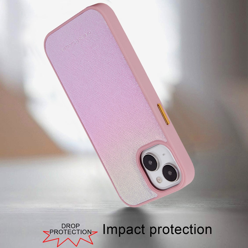 Two Tone Leather Case Purple - iPhone 15