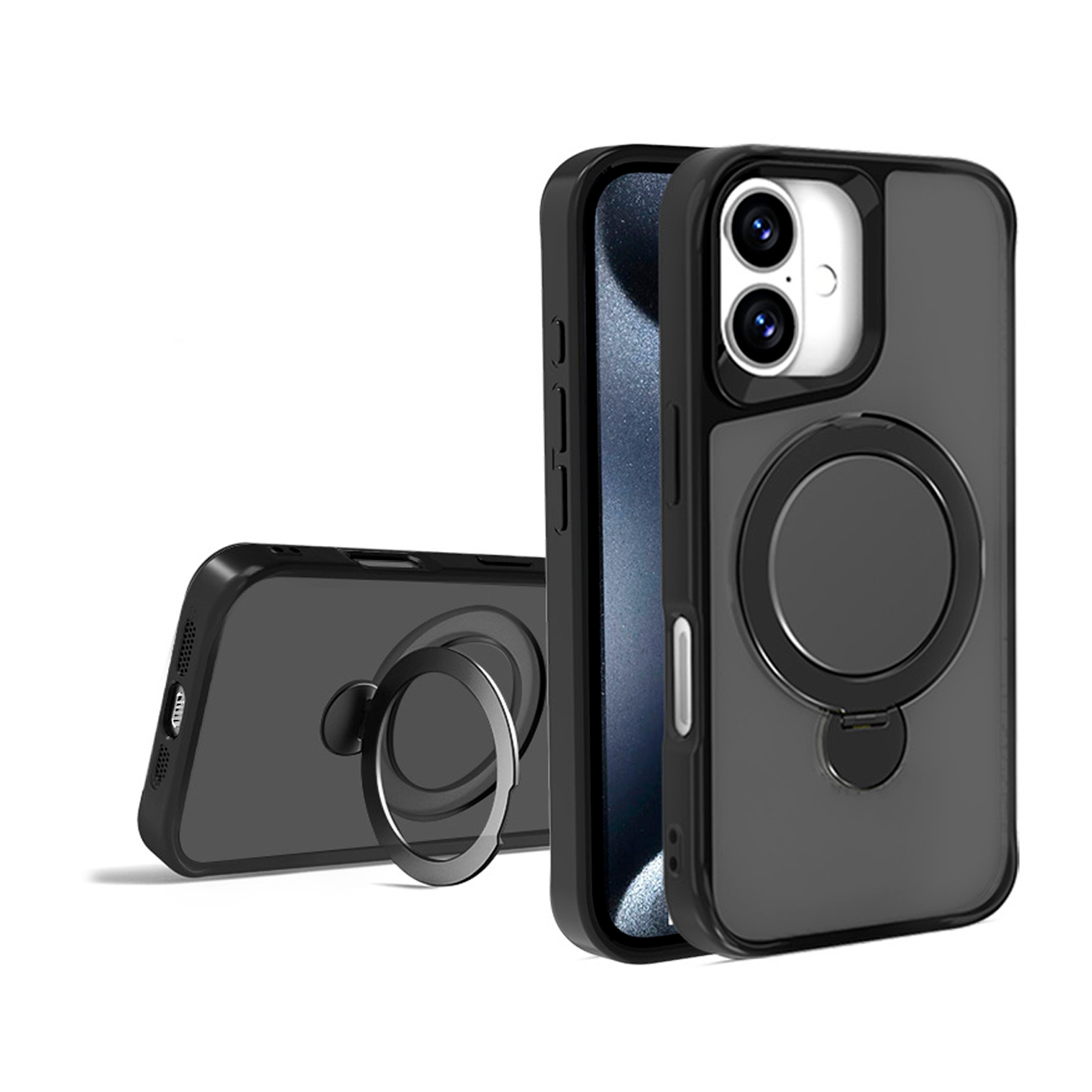 RUGGED 180 DEGREE MAGSAFE CASE BLACK - IPHONE 16