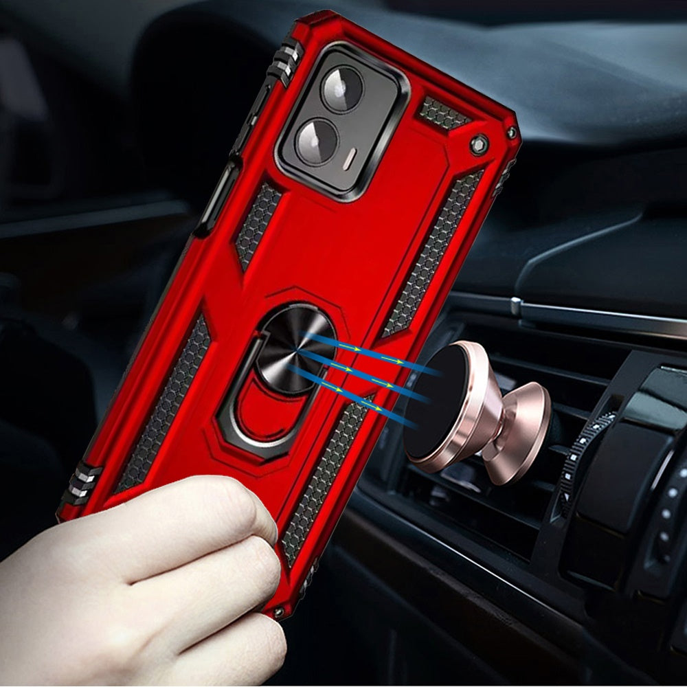 Ring Magnetic Kickstand Red - Motorola Moto G Stylus 5G 2024