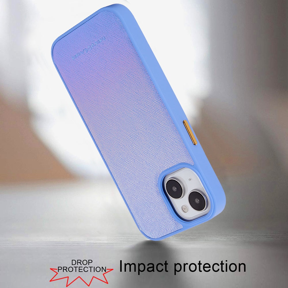 Two Tone Leather Case Blue - iPhone 15