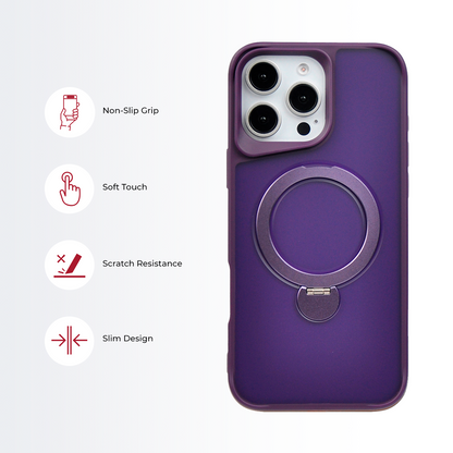RUGGED 180 DEGREE MAGSAFE CASE PURPLE - IPHONE 16 PRO
